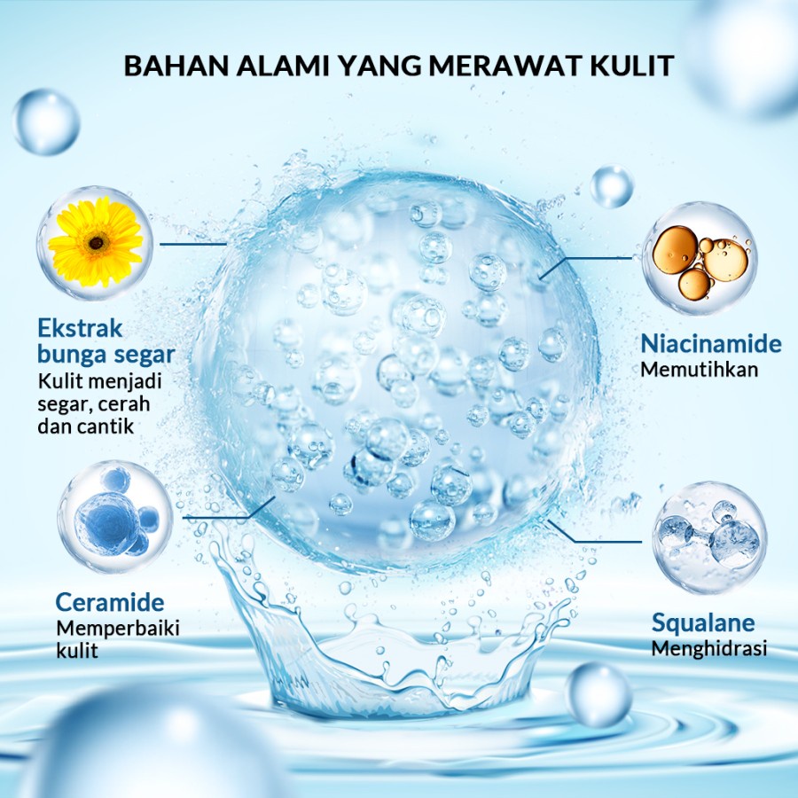 BIOAQUA Sheet Mask Masker Wajah Flowers Series 28g Hydrating Essence Face Mask Brightening dan Anti Acne - Sophora