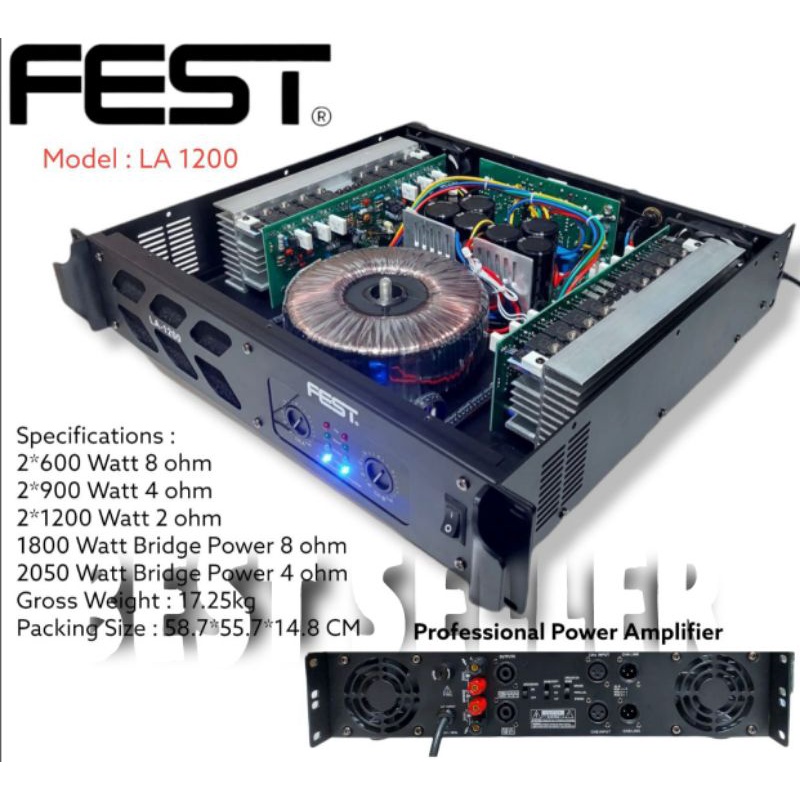 Power FEST LA1200 Amplifier Fest LA 1200