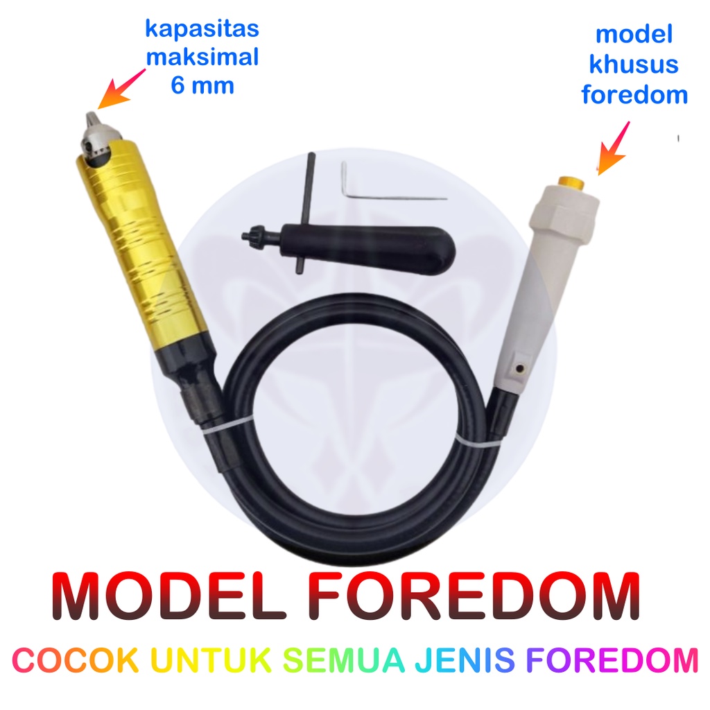 Mesin Bor Kabel Selang Fleksibel Tuner Cuner Foredom- Universal - Mini Grinder CNC 6MM PORTING HANDPIECE