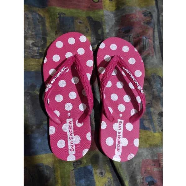 Sandal Jepit Sun Swallow Polkadot