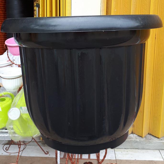 Pot 60 Gloria Hitam / Pot Hitam Besar / Pot Plastik 60cm Hitam