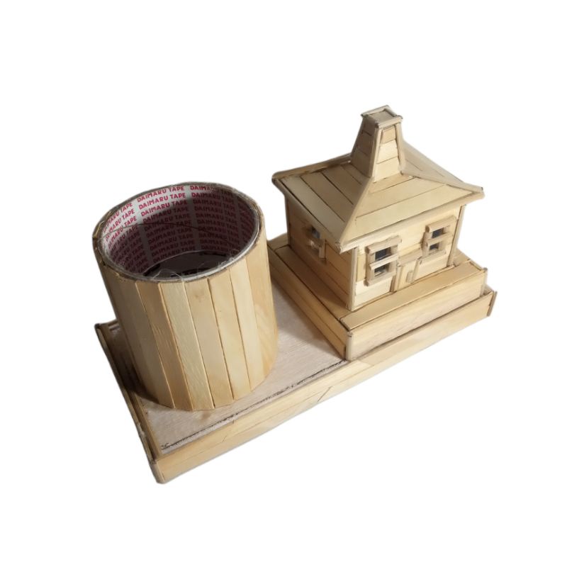 

tempat pensil dari stick ice cream