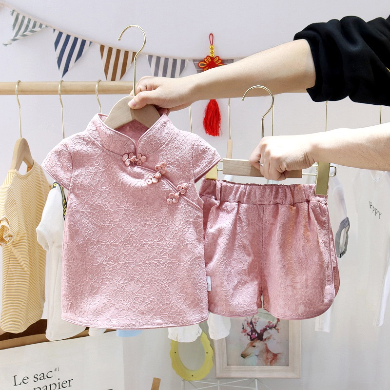 Setelan Cheongsam Anak Perempuan MULAN Pakaian Tahun Baru Imlek Qipao Anak Import