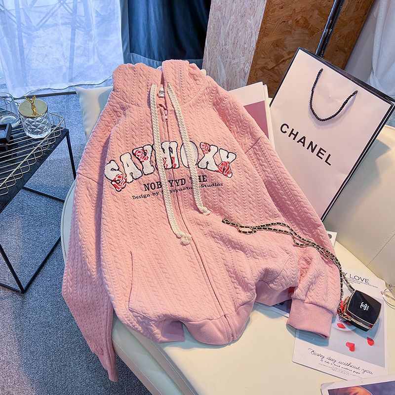 anti-pilling loose sweater women's autumn 2022 new casual Korean version thin cardigan hooded jacket