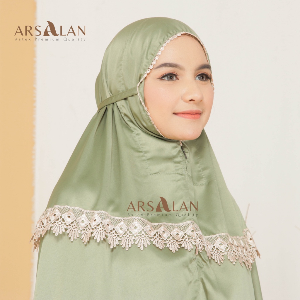 Mukena Dewasa Velvet Silk Premium Renda Mewah 2in1 Jumbo | Mukena Seserahan | Arsalan