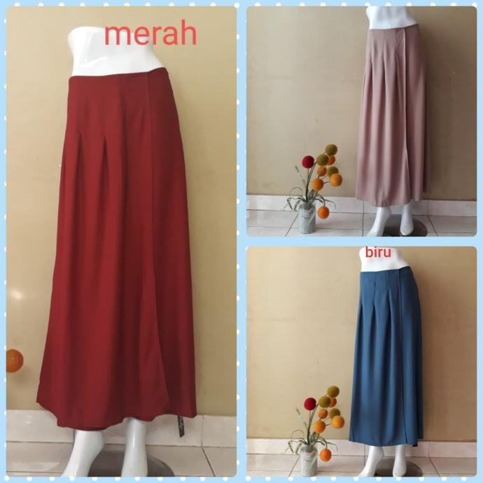 Celana Kulot Stretch Wanita Rok Celana Kulot Muslimah
