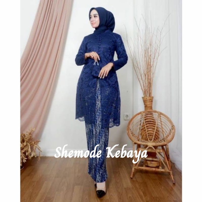 Kebaya brokat terlaris //Stelan kebaya brokat//Baju kurung//Tunik brokat terbaru