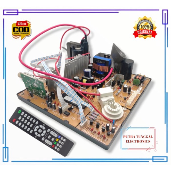 MESIN TV DIGITAL / DVBT2 MERK WCOM untuk TV Tabung 14-21 inch Murah