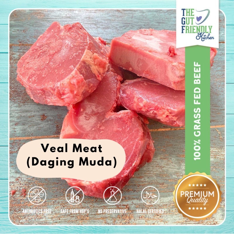 

TGF Veal Meat (Daging Sapi Muda) Grass fed beef Organic Halal 500gr