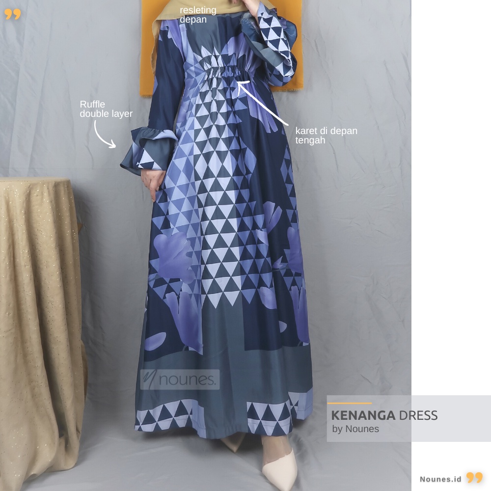 Nounes Kenanga Dress Gamis Wanita