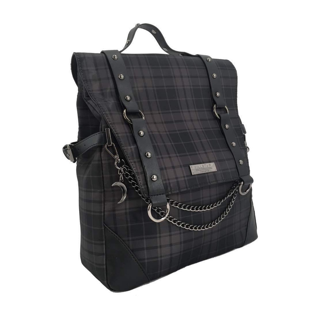 sera American KILLSTAR Darklands gothic punk rock plaid chain backpack backpack ins niche