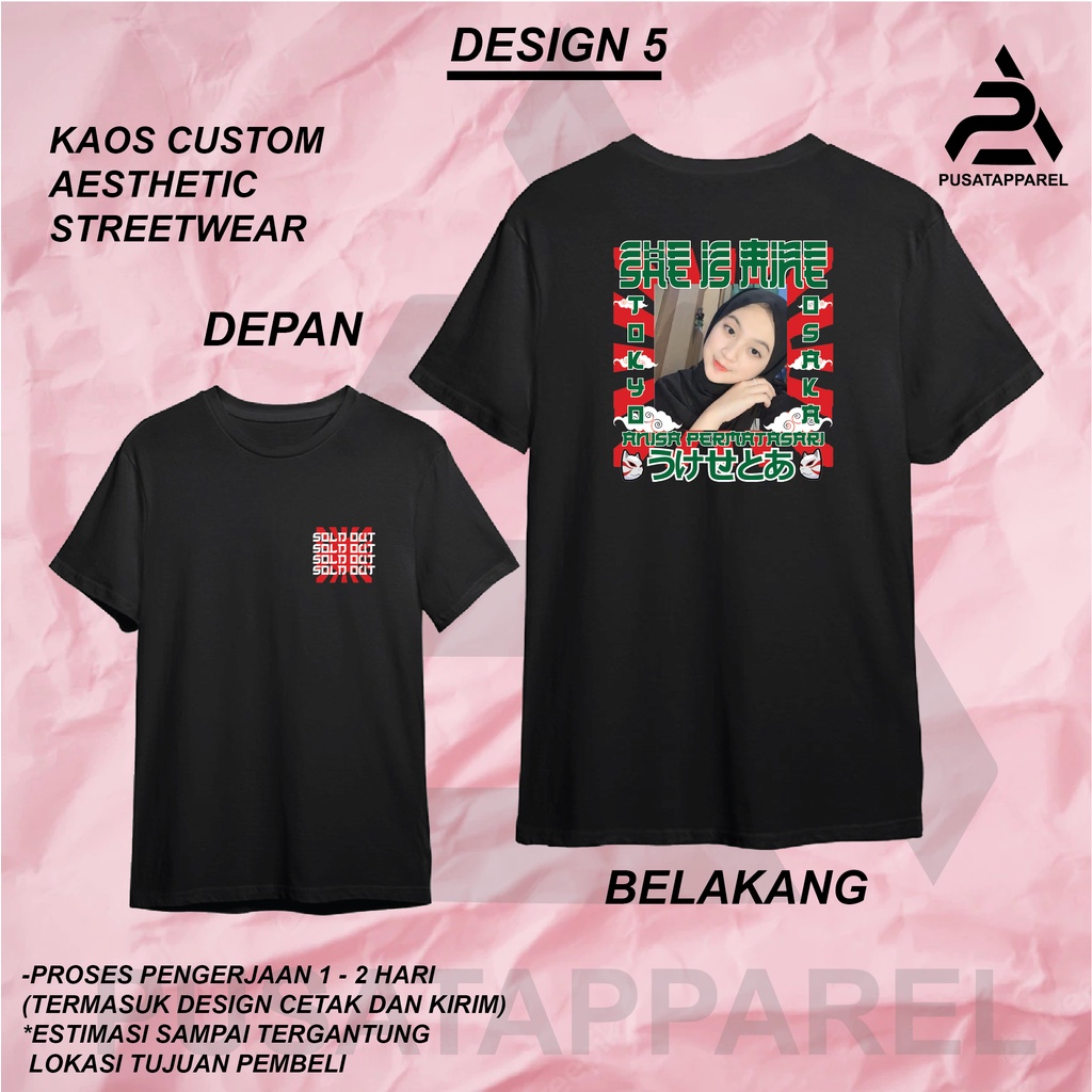 Kaos Baju CUSTOM FOTO STREETWEAR AESTHETIC BISA REQUES DESIGN PACAR KALIAN Kaos Distro Kaos Bucin DE