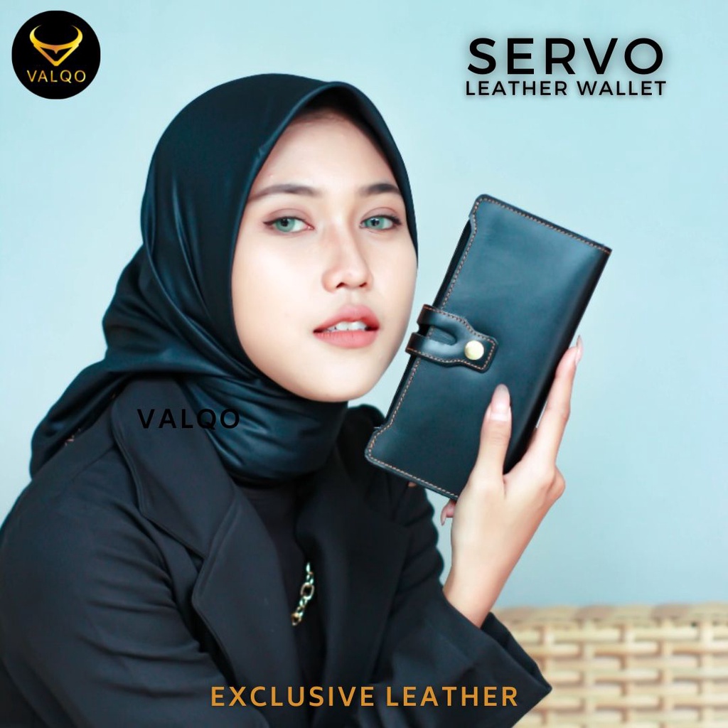 [VALQO] Dompet SERVO Kulit Sapi untuk Pria Wanita Kartu Koin Bisa COD