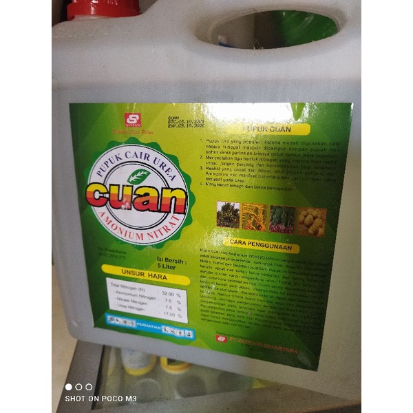 Pupuk Urea Cair 5 Luter (Bonus Kaos)