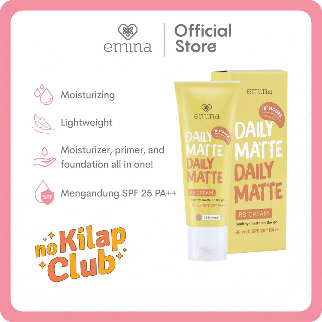 ✨ AKU MURAH ✨ Emina Daily Matte BB Cream 16g / Healthy Matte Finish, Oil Control