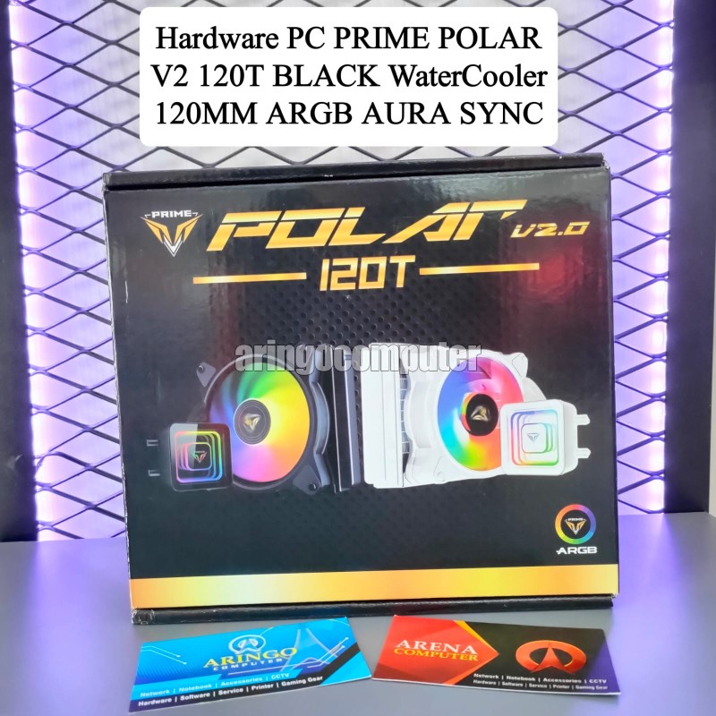 Hardware PC PRIME POLAR V2 120T BLACK WaterCooler 120MM ARGB AURA SYNC