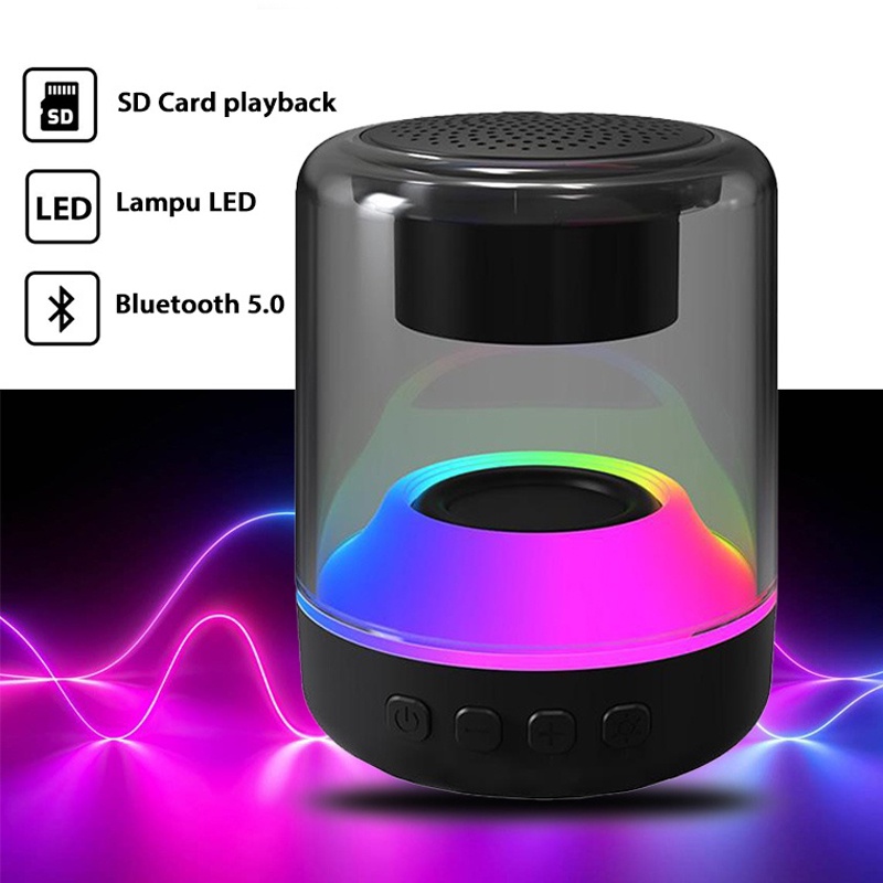 (COD) Bluetooth Audio Speaker Nirkabel Mini Kecil Berkualitas Tinggi Lampu Warna-Warni Ponsel Notebook Desktop Subwoofer Super Berat-S11/S25