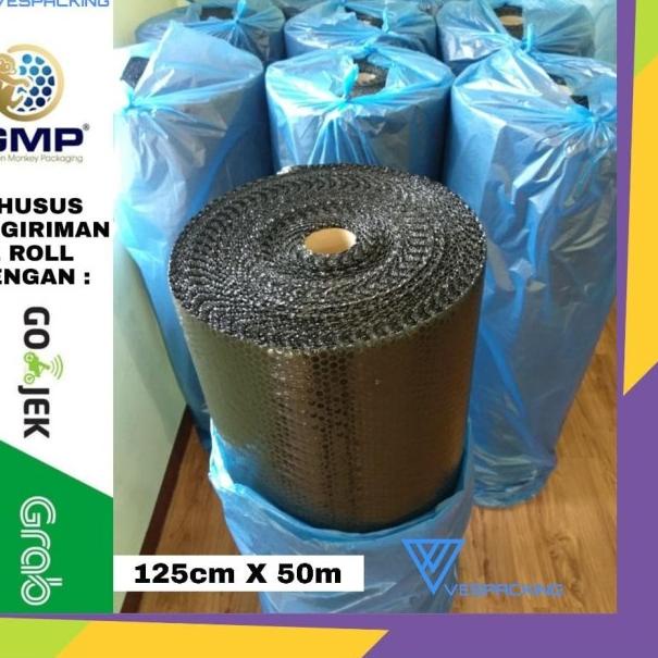 

bubble wrap hitam roll 1,25 m (lebar) X 50 m (panjang)
