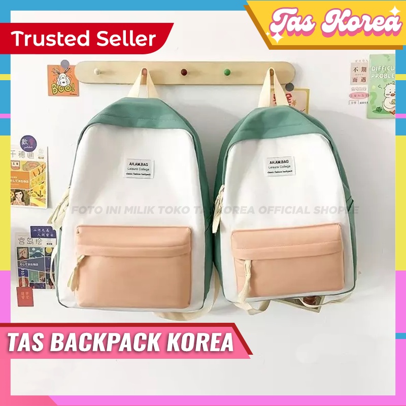 Tas Gendong Wanita Import Besar Backpack Sekolah Wanita Sma Korea Terbaru 2022 Kekinian Korean Style