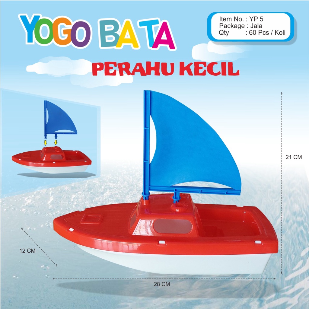 YP 5 MAINAN ANAK EDUKASI PERAHU KECIL BISA TERAPUNG DI AIR YOGO BATA