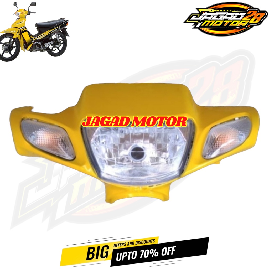 Batok Kepala Depan Set Lampu Depan Dan Sen Yamaha Fizr Fiz R Kuning / Batok Kepala Depan Yamaha Fizr Fiz R Kuning Plus Lampu Depan Dan Sen / Batok Kepala Depan Yamaha Fizr Fiz R Kuning Set Lampu depan dan Sen Depan