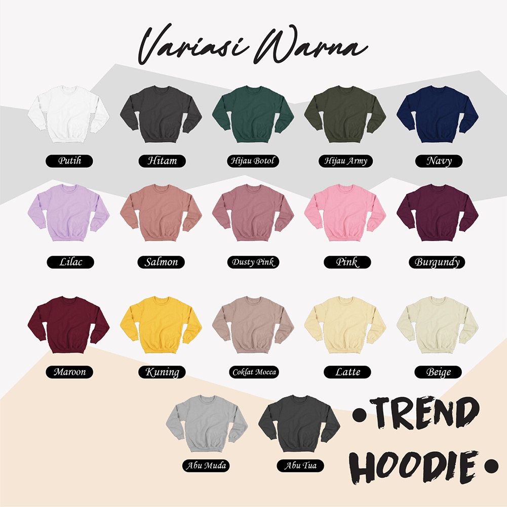 Sweaterpolos Basic Sweater PERFECT CRIME ( Sablon ) Unisex Pria &amp; Wanita