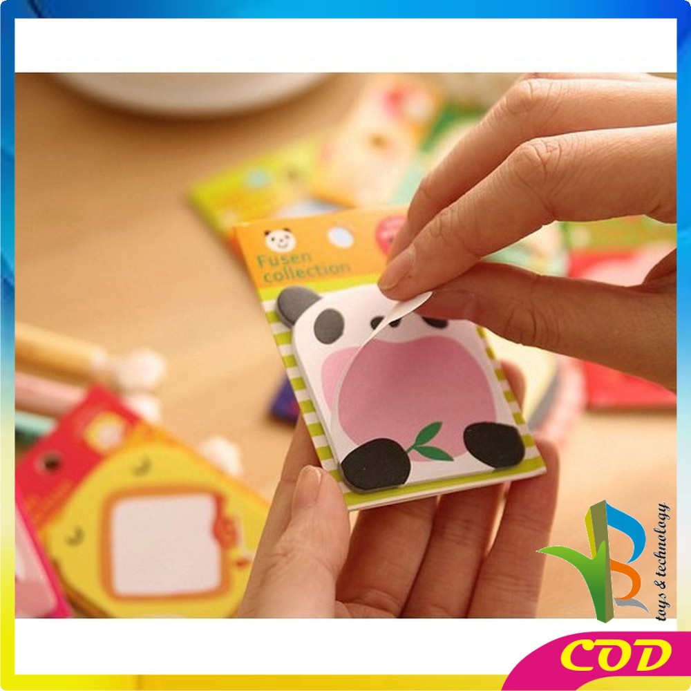 RB-A3 Sticky Notes Motif Binatang Tempelan Kertas Catatan Memo Note Karakter Animal Lucu Unik