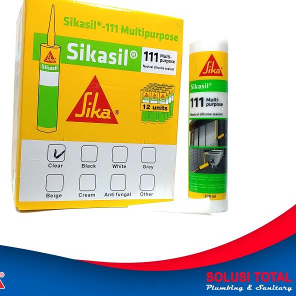 

SikaSil 111 Multipurpose Clear Transparan Silicone Sealant 300ml