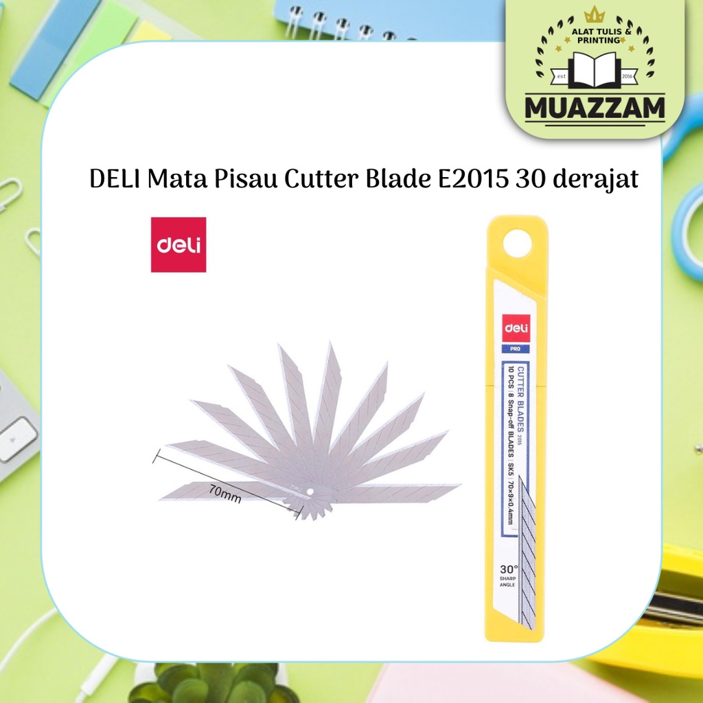 

DELI Mata Pisau Cutter Blade E2015 30 derajat