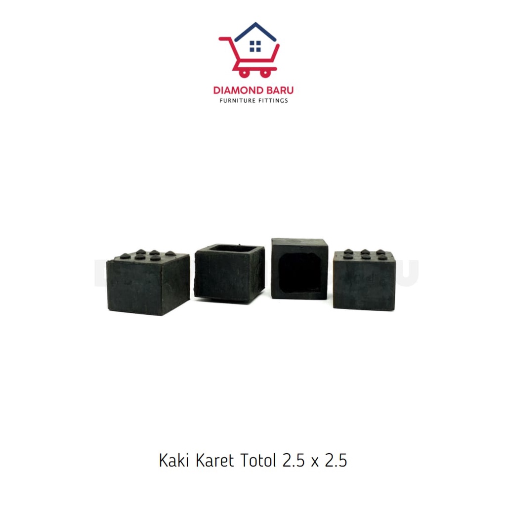 Kaki Karet Pelindung Kursi Kaki Totol Kotak 1 Set 4 Pcs