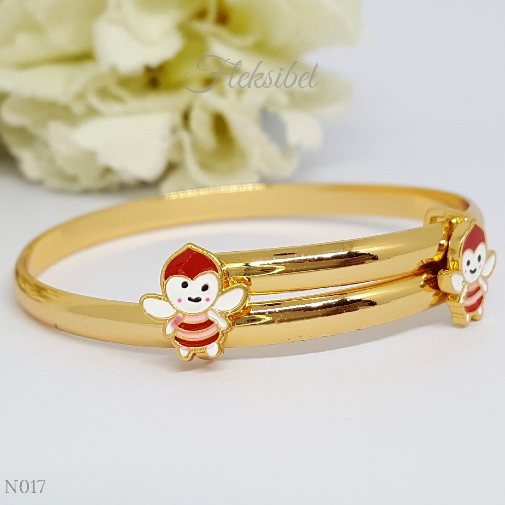 PGX Gelang Anak Xuping Aksesoris Perhiasan Bangle Bangkok Lapis Emas Premium - N019