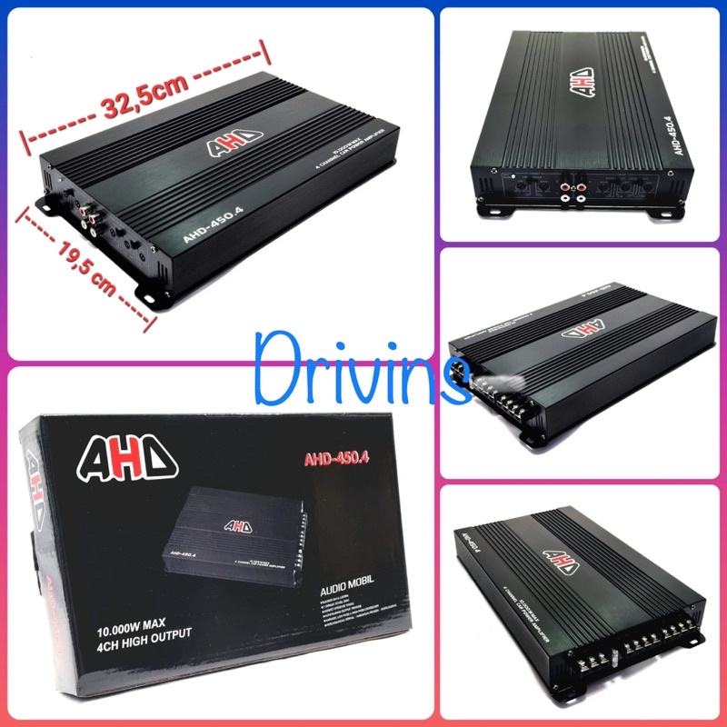 POWER AMPLIFIER AHD 4 CHANNEL AHD-450.4 MAX 10000 WATTS