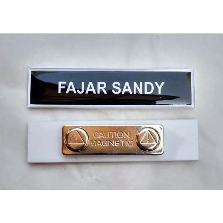 

PAPAN NAMA AKRILIK RESIN/NAMETAG AKRILIK MAGNET/NAMA DADA RESIN/NAMETAG MAGNET