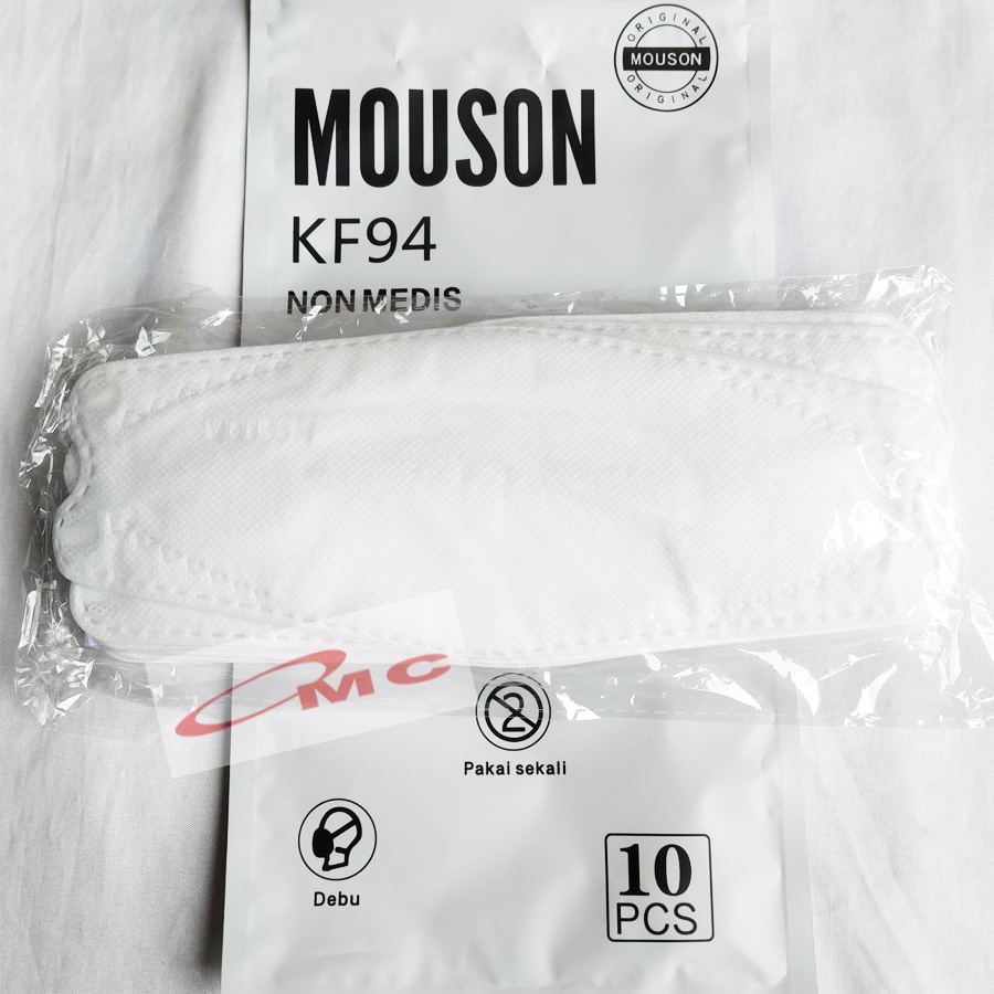 Masker Mouson Model Korea / Care Korea Face Mask 4Ply Isi 10 Pcs KF94