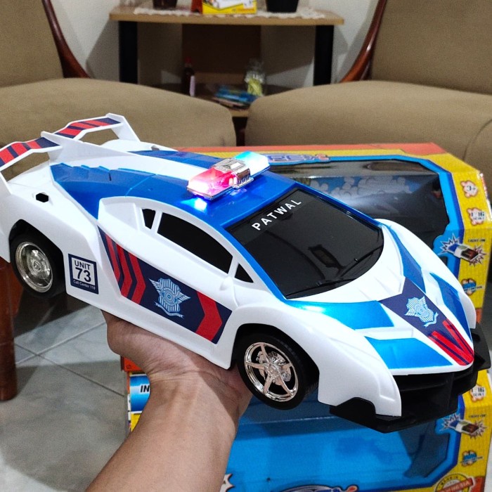 Mobil RC Polisi Brimob Suara Polisi 86 Remote Control Besar