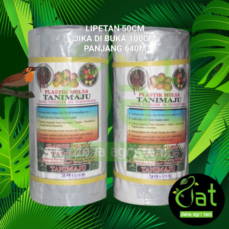 PLASTIK MULSA HITAM PERAK TANI MAJU 50/100 CM X 640 M