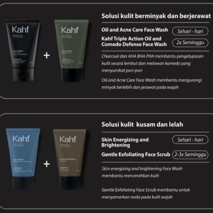 𝐑𝐀𝐃𝐘𝐒𝐀 - KAHF Man Face Wash Scrub Gentle Wash 100ml | Sabun Pembersih Wajah