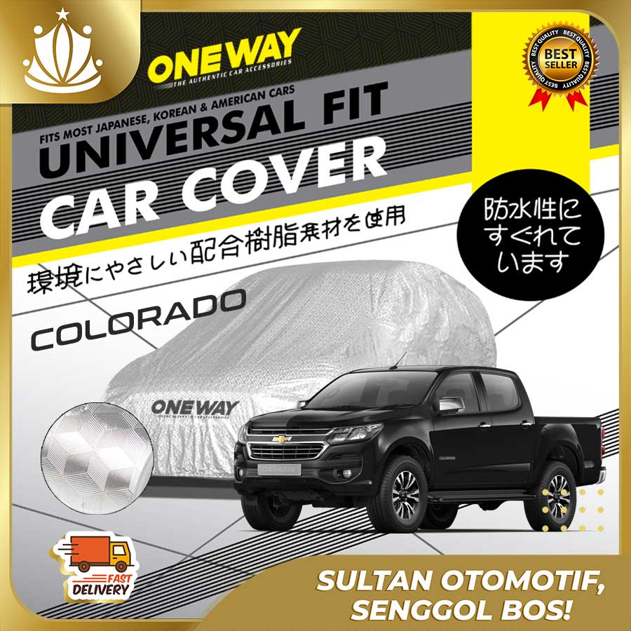 Body Cover Sarung Mobil CHEVROLET COLORADO Waterproof 3 LAYER TEBAL Deluxe Anti Air