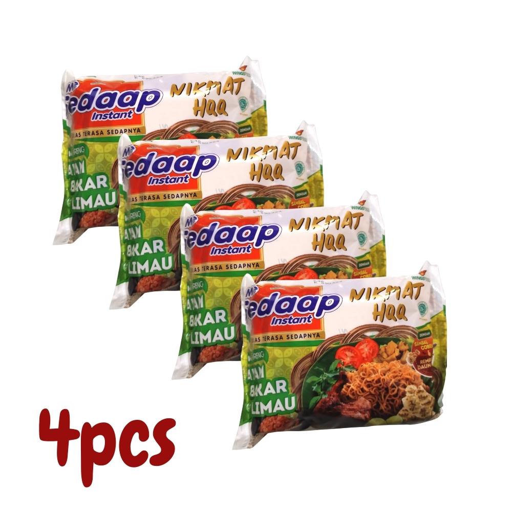 

4pcs Mie Sedaap Goreng Rasa Ayam Bakar Limau Mi Instan 89gr