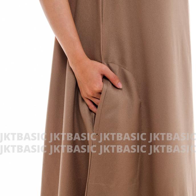 Best - Inner Dress Tanpa Lengan Maxi Polos Panjang Oversize ..