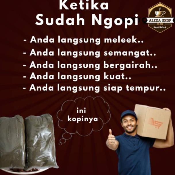 

だ Kopi Bubuk Murni Asli Hitam Tanpa Ampas Nikmat Robusta Arabika/Makanan dan Minuman Pokok - 500 gram ➷