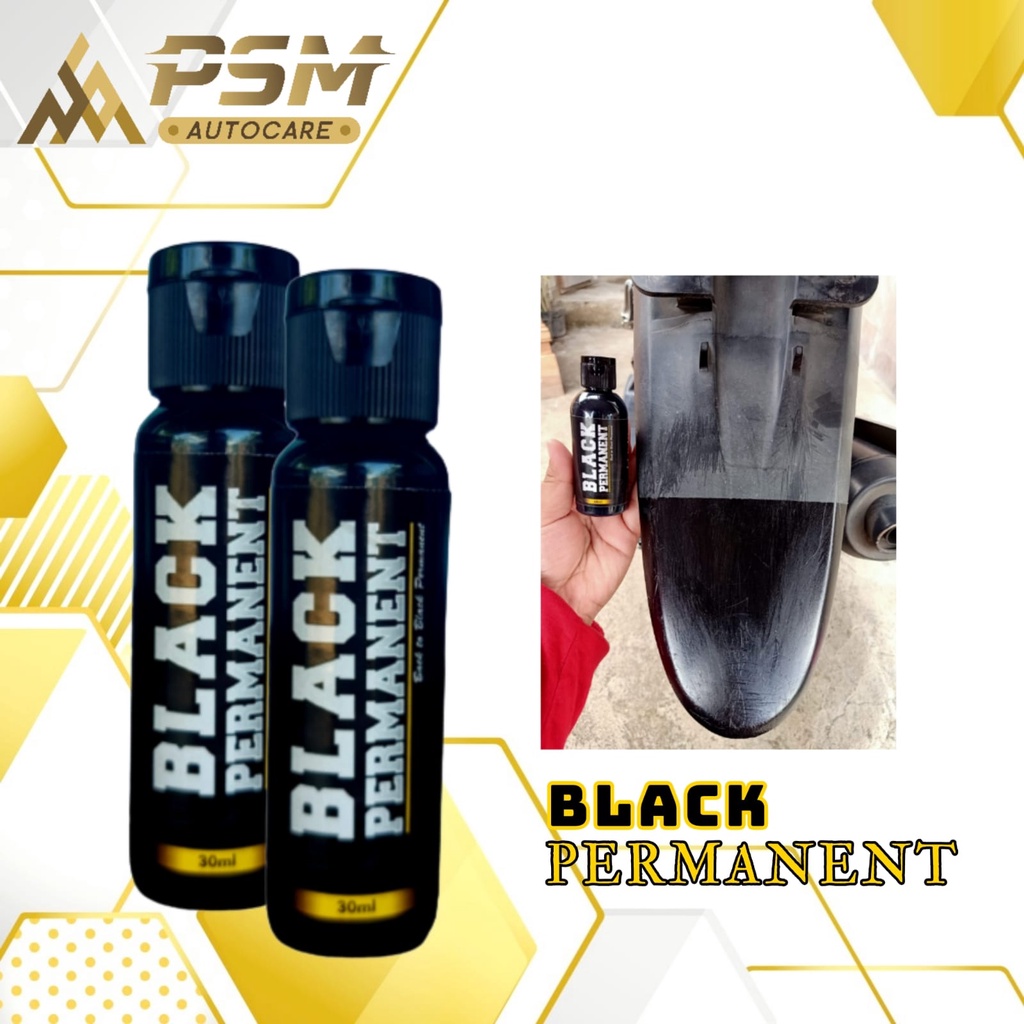 BLACK PERMANENT [Penghitam motor/mobil, Trim Restorer, Dasboard, Body motor/ mobil]