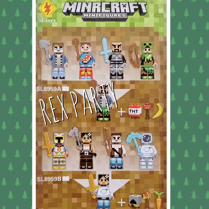 Minecraft Figure Set/Set Figure Minecraft/Mainan Minecraft/Minecraft