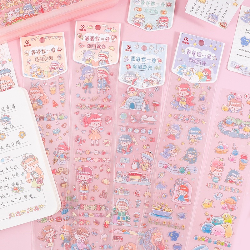 

BELANJA.IDS [1 LEMBAR] Stiker Gold glitter Lucu model panjang/ Sticker Hp Laptop sticker Botol Minum/2D Tumbler Aesthetic Motif Bening PVC sticker viral sticker cute lucu