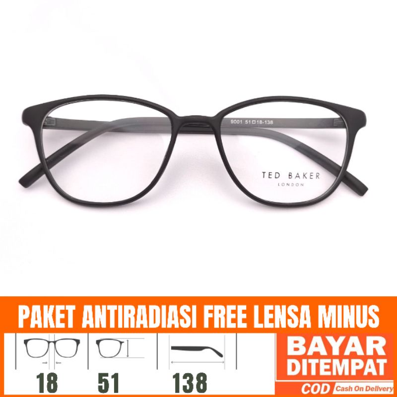 Frame Kacamata CAT EYE 9001 Gratis Lensa Minus