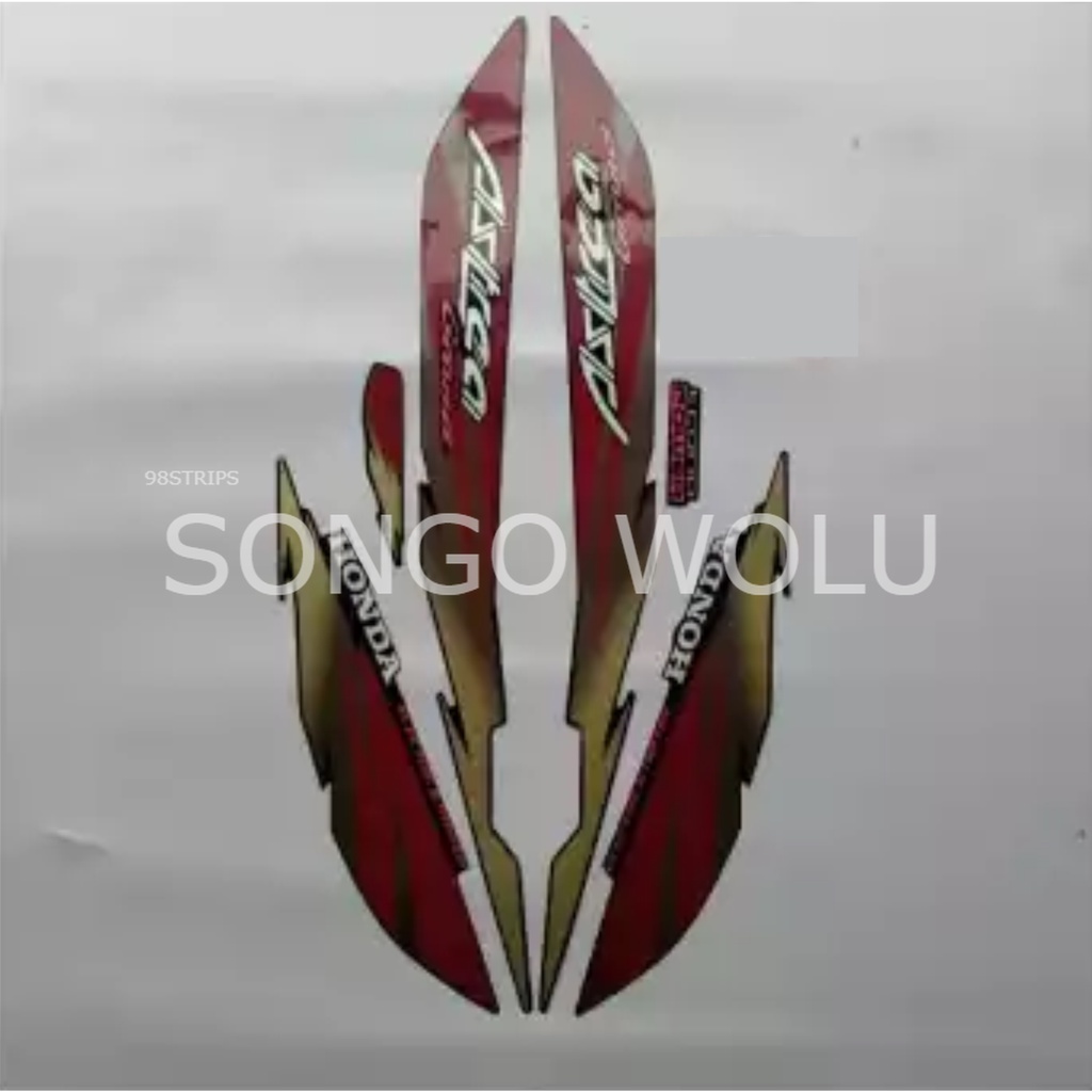 STIKER STRIPING LIS STANDAR ORI HONDA ASTREA GRAND MERAH TUA  LIMITED EDITION