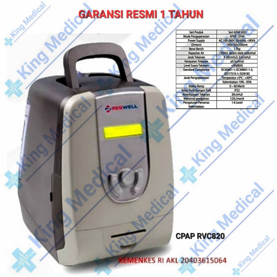 Nesco CPAP RVC820 RVC 820 Reswell (Alat Bantu Pernafasan Sleep Apnea)