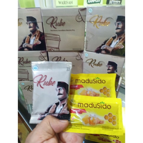 Kopi Rube - COD MANADO Mapanget, Harga 1 sachet Rube Kopi Herbal Sta-mina + Madu Sachet Pemanis alam