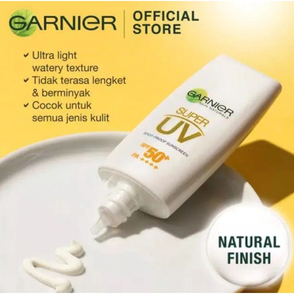 Garnier Bright complite super UV SPF 50 SUNSCREEN MATTE FINISH&amp;NATURAL 15ML&amp; 30ml