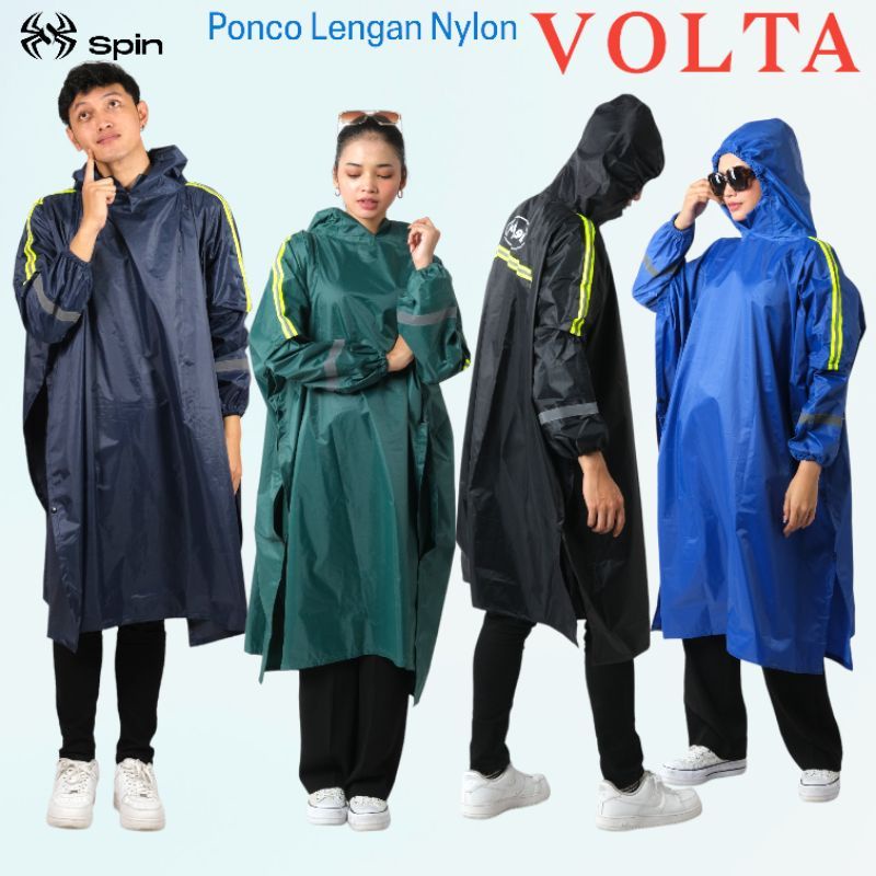 Jas Hujan Spin Ponco Lengan Volta Nylon